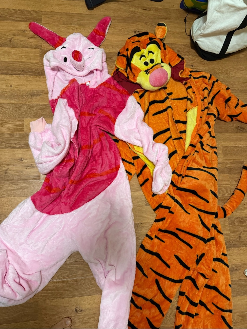 Disney Pink Piglet Adult Small and Tigger Adult Large